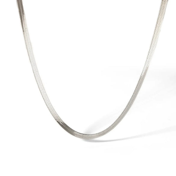 Hip-hop Simple Style Solid Color Stainless Steel 18k Gold Plated Necklace In Bulk