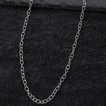 Hip-Hop Simple Style Solid Color Stainless Steel Men'S Necklace