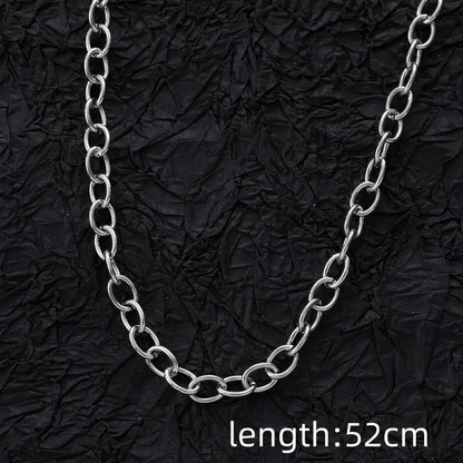 Hip-Hop Simple Style Solid Color Stainless Steel Men'S Necklace