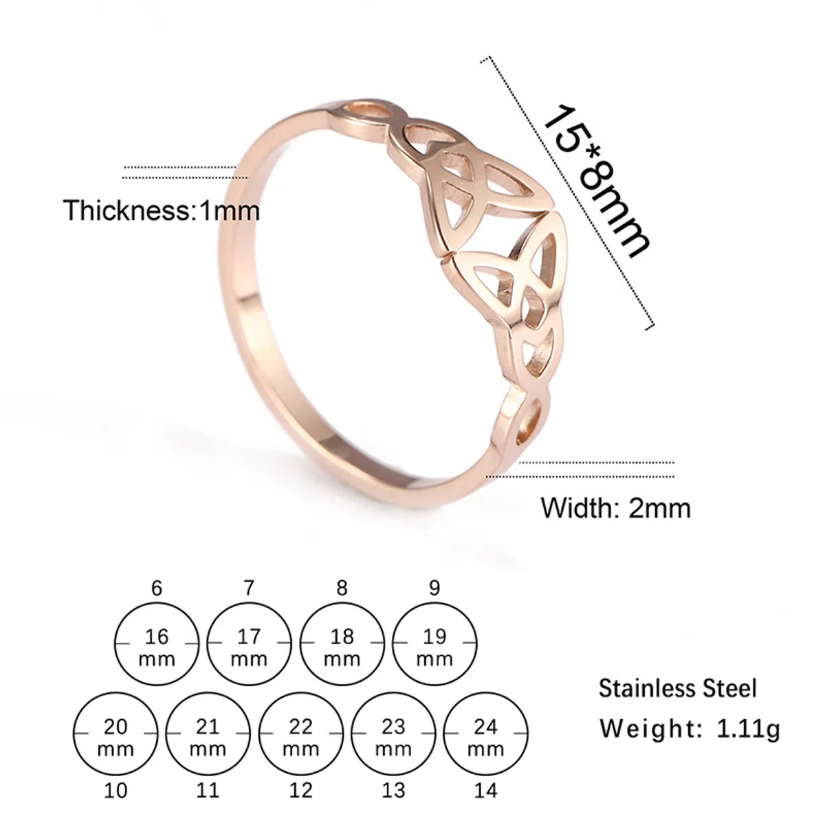 Hip-Hop Simple Style Solid Color Titanium Steel Rings In Bulk