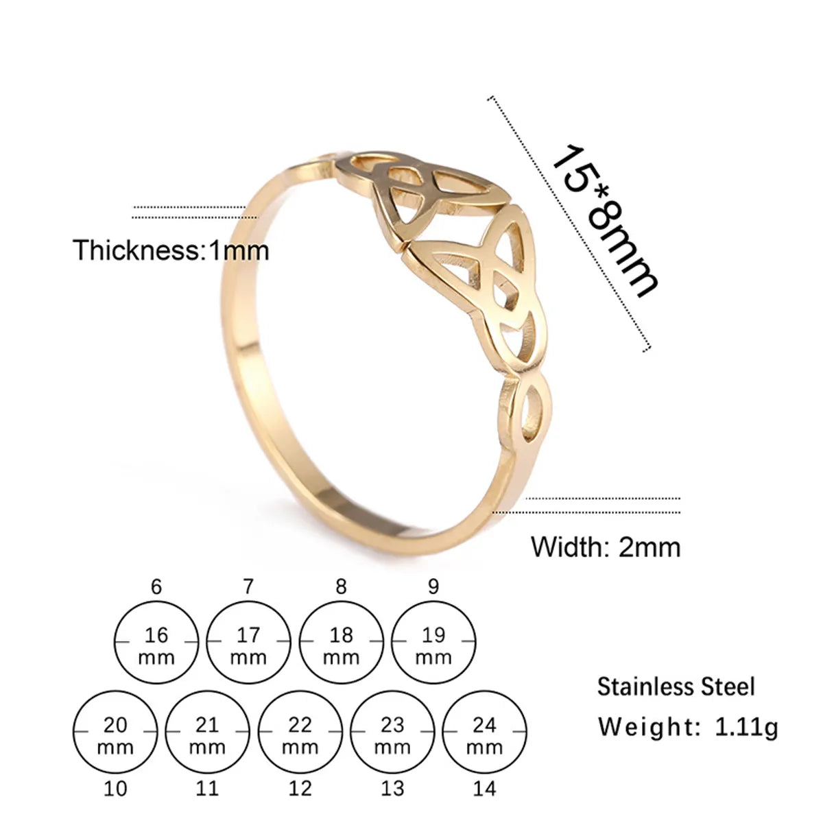 Hip-Hop Simple Style Solid Color Titanium Steel Rings In Bulk