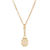 Hip-Hop Simple Style Tennis Racket Copper 14k Gold Plated Zircon Pendant Necklace In Bulk