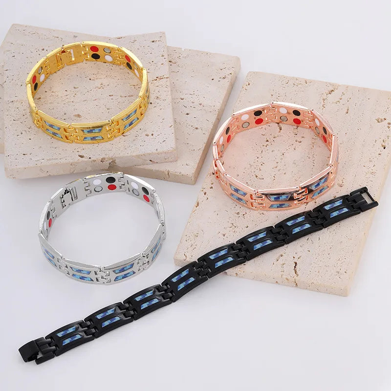 Hip-Hop Simple Style Water Droplets Magnet Alloy Wholesale Bracelets