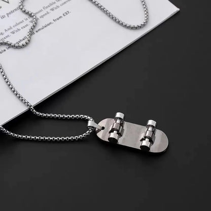 Hip-Hop Skateboard Alloy Men'S Pendant Necklace