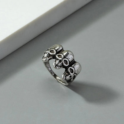 Hip-hop Skull Alloy Plating Unisex Rings