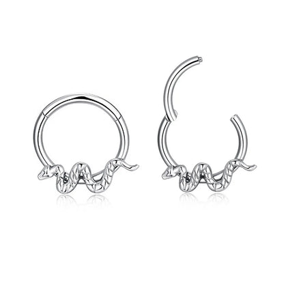 Hip-Hop Snake Stainless Steel Nose Ring In Bulk