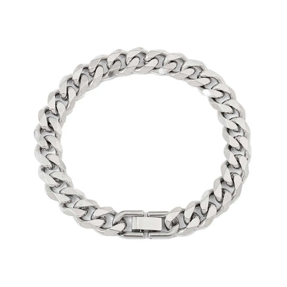 Hip-Hop Solid Color 201 Stainless Steel Men'S Bracelets