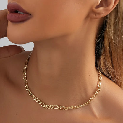 Hip-hop Solid Color Alloy Chain Women's Necklace