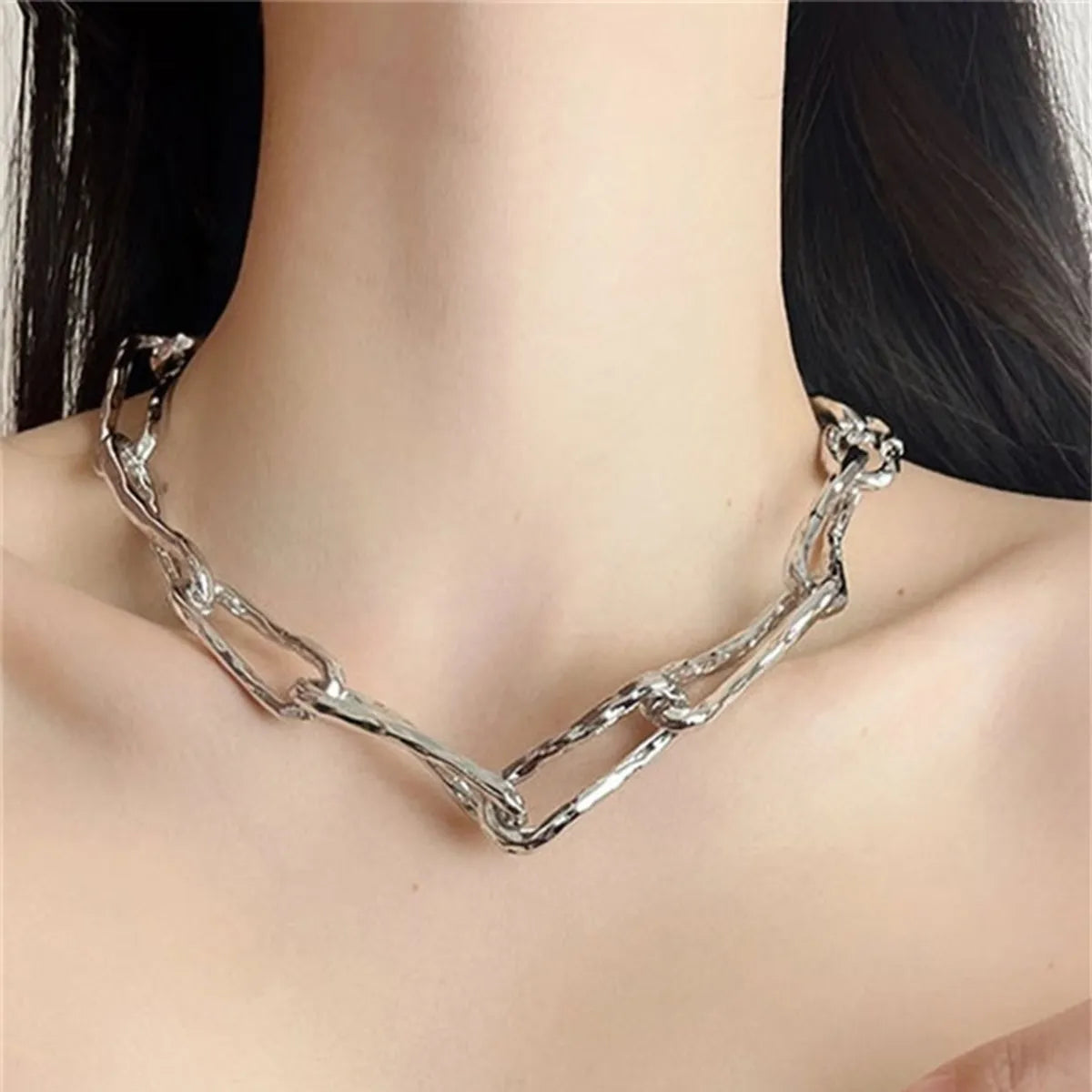 Hip-Hop Solid Color Alloy Unisex Choker