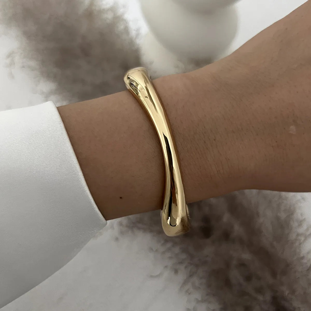 Hip-Hop Solid Color Alloy Wholesale Bangle