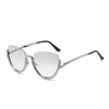 Hip-Hop Solid Color Pc Special-Shaped Mirror Half Frame Women'S Sunglasses