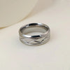 Hip-Hop Solid Color Stainless Steel Carving Men'S Rings