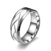 Hip-Hop Solid Color Stainless Steel Carving Men'S Rings