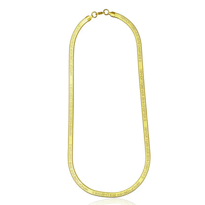 Hip-Hop Solid Color 304 Stainless Steel Chain 18K Gold Plated Unisex Necklace