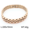 Hip-Hop Solid Color Stainless Steel 18K Gold Plated Men'S Bracelets