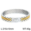 Hip-Hop Solid Color Stainless Steel 18K Gold Plated Men'S Bracelets