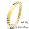 Hip-Hop Solid Color Stainless Steel 18K Gold Plated Men'S Bracelets