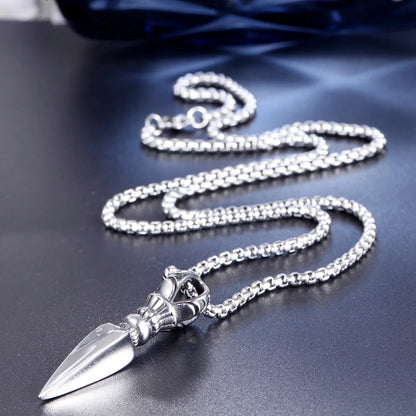 Hip-Hop Solid Color Stainless Steel Men'S Pendant Necklace