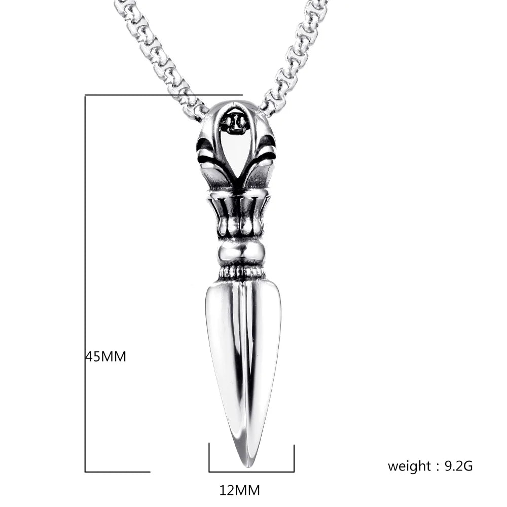 Hip-Hop Solid Color Stainless Steel Men'S Pendant Necklace