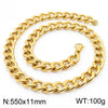 Stainless Steel Metal 18K Gold Plated Hip-Hop Plating Solid Color Necklace