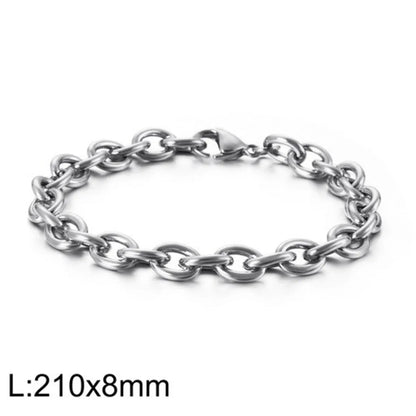 Hip-Hop Solid Color Stainless Steel Plating Bracelets 1 Piece