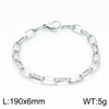 Hip-Hop Solid Color Stainless Steel Plating Bracelets 1 Piece