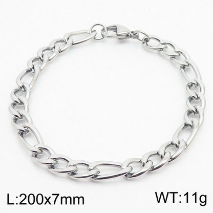 Hip-Hop Solid Color Stainless Steel Plating Bracelets 1 Piece