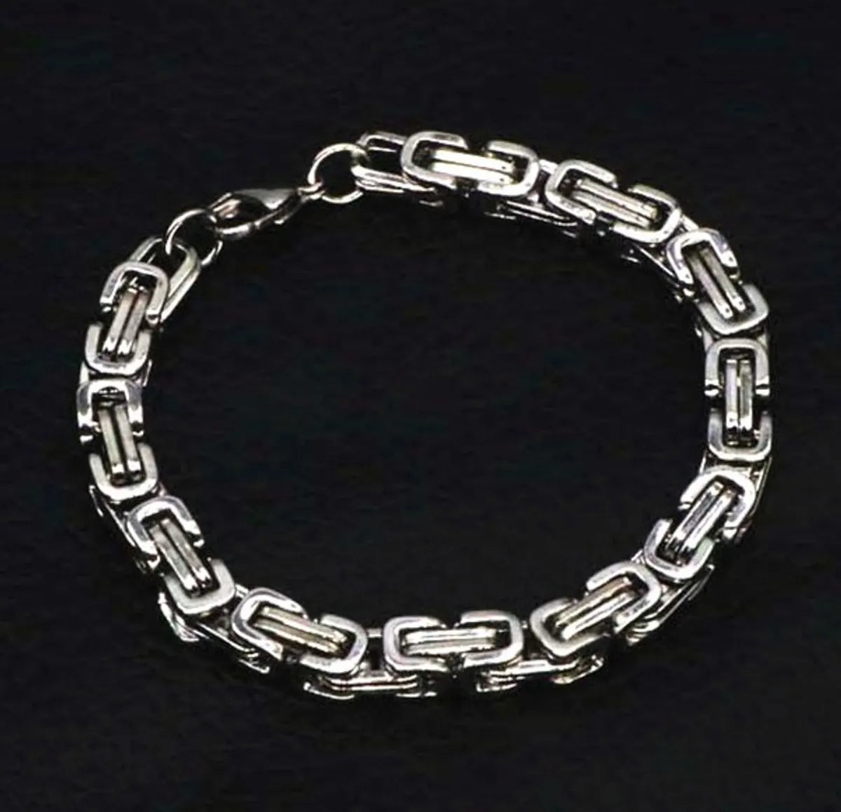 Hip-Hop Solid Color Stainless Steel Plating Bracelets 1 Piece