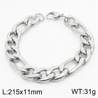 Hip-Hop Solid Color Stainless Steel Plating Bracelets 1 Piece