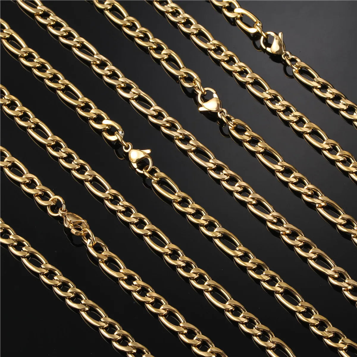 Hip-Hop Solid Color Stainless Steel Plating Unisex Necklace