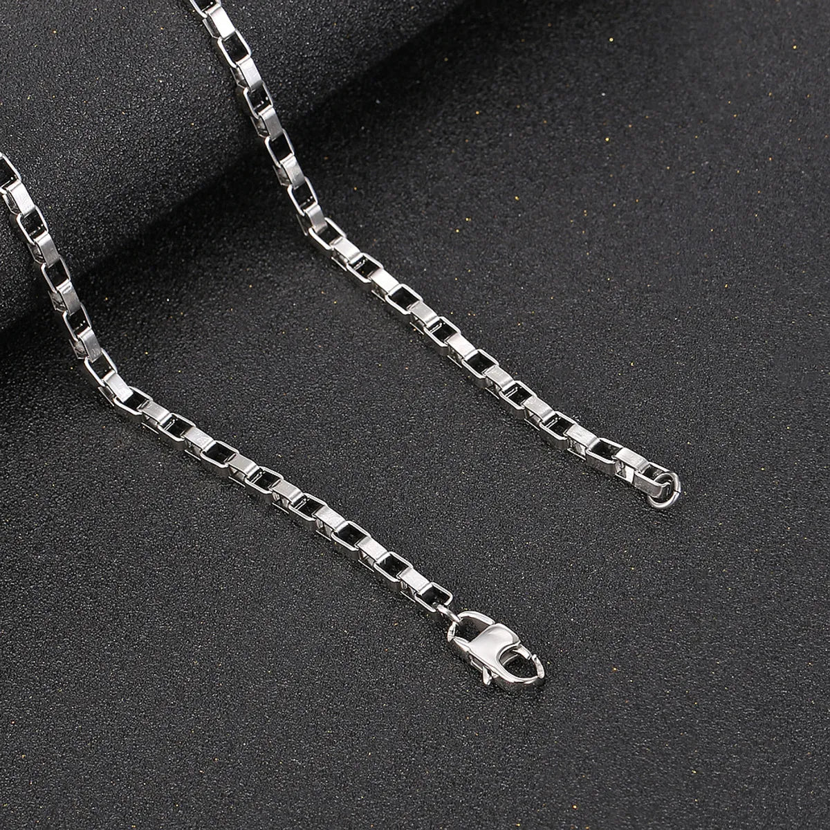 Hip-Hop Solid Color 304 Stainless Steel Polishing Chain 18K Gold Plated Men'S Necklace