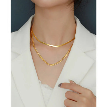 Hip-Hop Solid Color Sterling Silver Plating Gold Plated Necklace