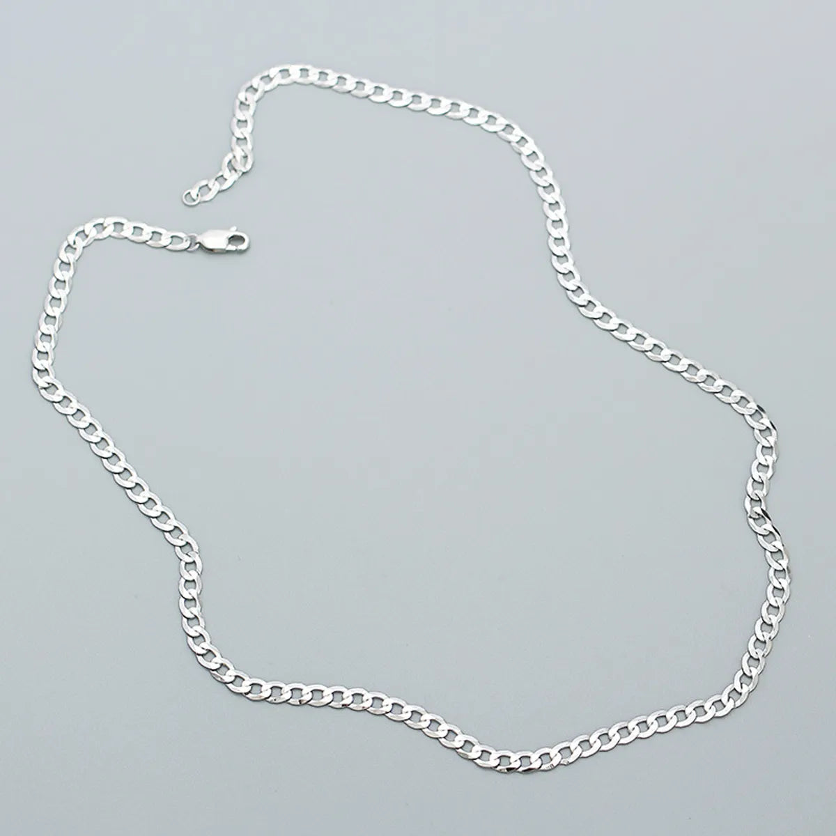 Hip-Hop Solid Color Sterling Silver Plating Necklace