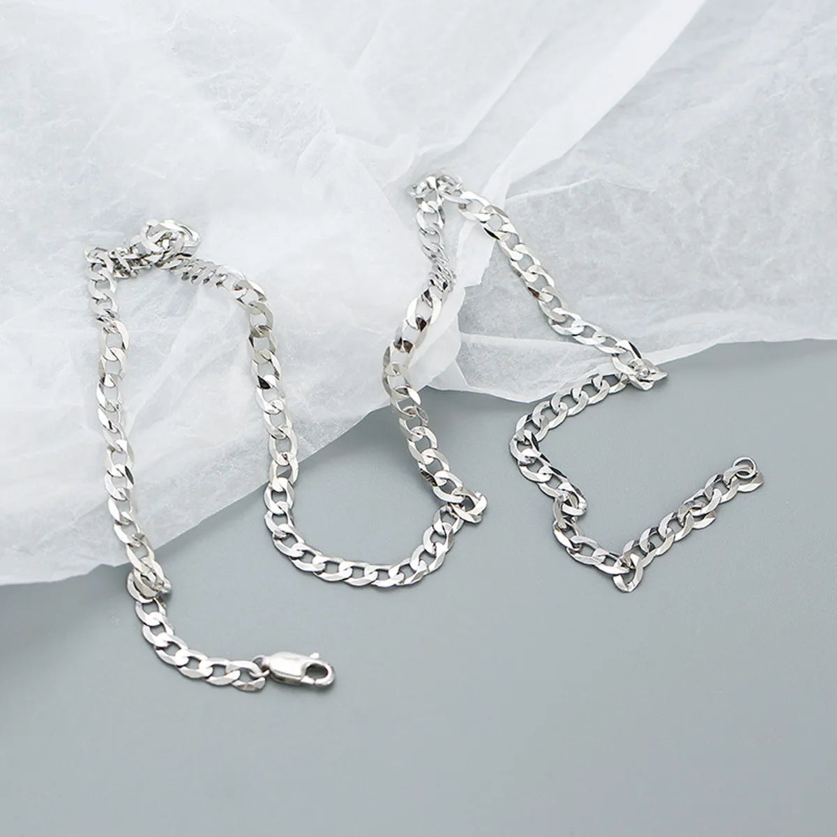 Hip-Hop Solid Color Sterling Silver Plating Necklace