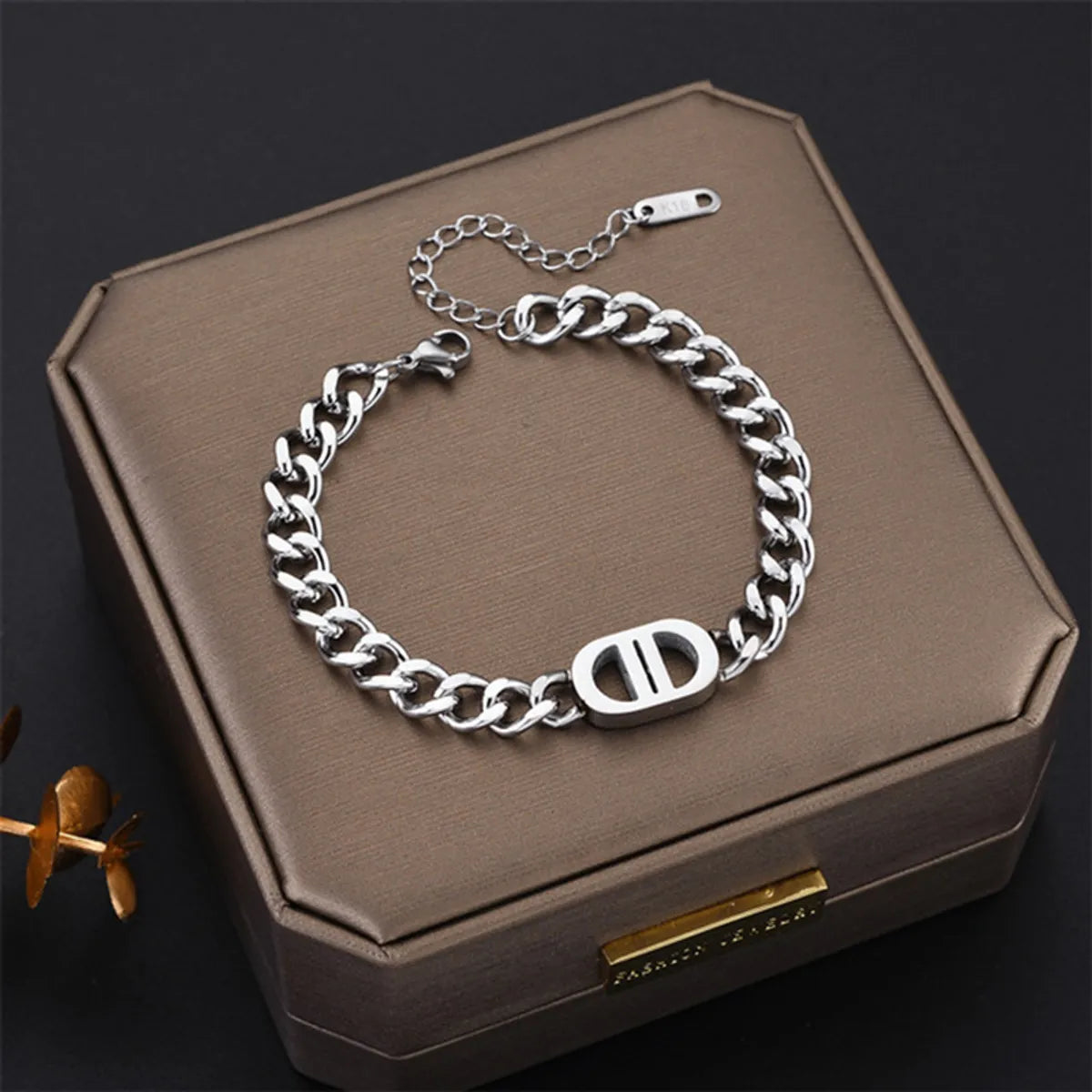 Hip-Hop Solid Color Titanium Steel Bracelets Necklace