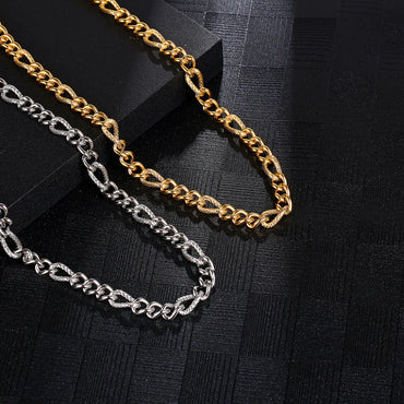 Hip-Hop Solid Color 304 Stainless Steel Chain Men'S Necklace