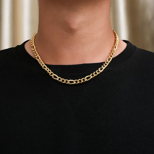 Hip-Hop Solid Color 304 Stainless Steel Chain Men'S Necklace