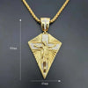 Hip-Hop Solid Color Titanium Steel Inlay Rhinestones Men'S Pendant Necklace