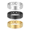 Hip-Hop Solid Color 304 Stainless Steel Patchwork Men'S Bracelets