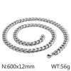 Hip-Hop Solid Color Titanium Steel Plating 18K Gold Plated Men'S Necklace
