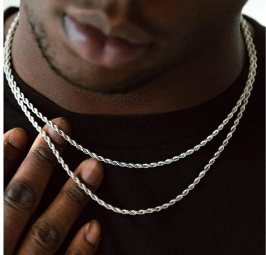 Hip-Hop Solid Color Titanium Steel Plating Necklace 1 Piece