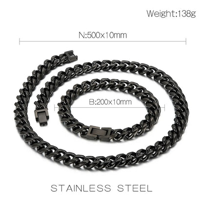 Hip-hop Solid Color Titanium Steel Polishing Bracelets Necklace