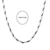 Hip-Hop Solid Color 304 Stainless Steel Polishing Chain Women'S Necklace