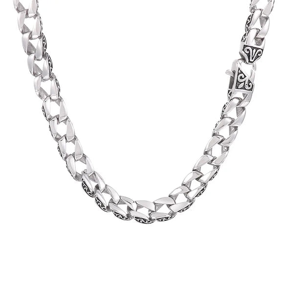 Hip-Hop Solid Color Titanium Steel Polishing Men'S Necklace