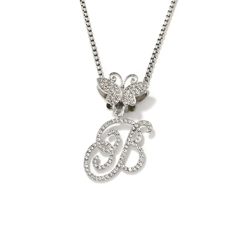 Hip-Hop Sports Letter Rhodium Plated Rhinestones 304 Stainless Steel Alloy Wholesale Pendant Necklace