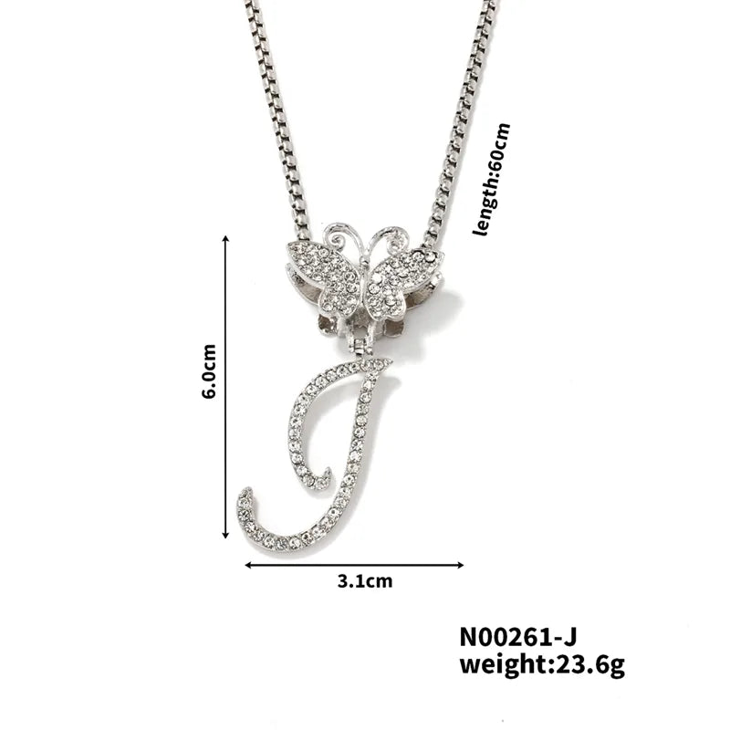 Hip-Hop Sports Letter Rhodium Plated Rhinestones 304 Stainless Steel Alloy Wholesale Pendant Necklace