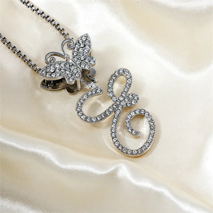 Hip-Hop Sports Letter Rhodium Plated Rhinestones 304 Stainless Steel Alloy Wholesale Pendant Necklace