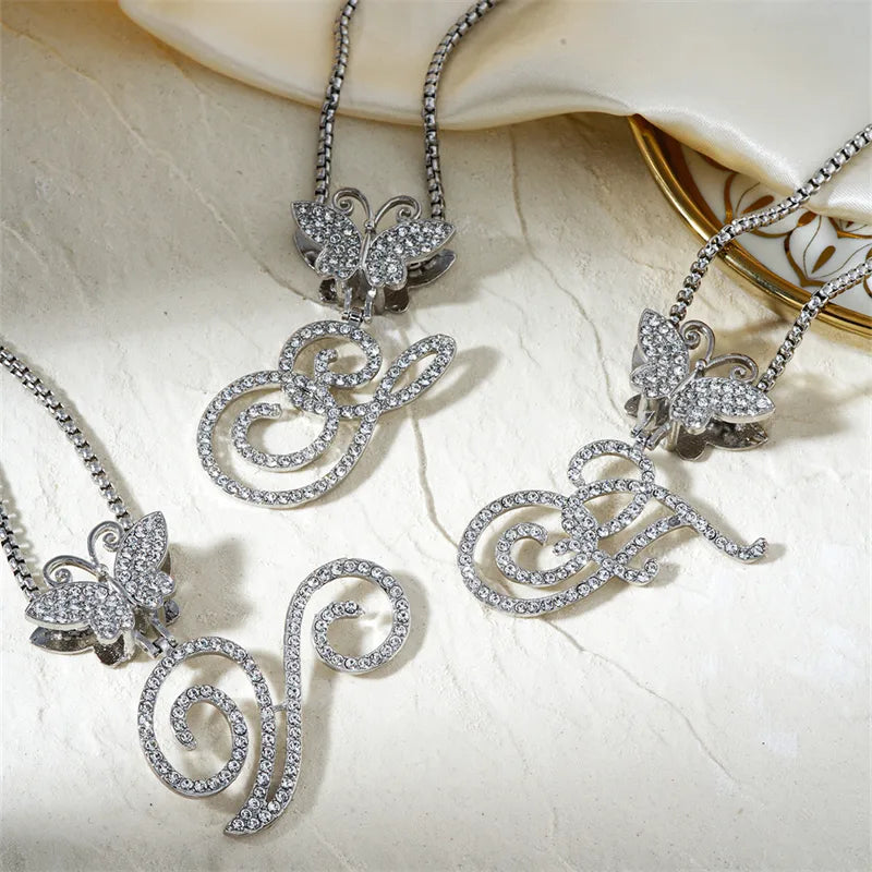 Hip-Hop Sports Letter Rhodium Plated Rhinestones 304 Stainless Steel Alloy Wholesale Pendant Necklace