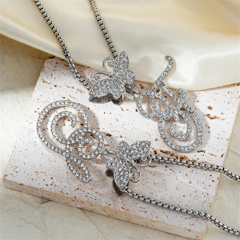 Hip-Hop Sports Letter Rhodium Plated Rhinestones 304 Stainless Steel Alloy Wholesale Pendant Necklace