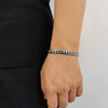 Hip Hop Stainless Steel Geometric Cuban Bracelet With Spring Buckle And Round Grinding Electroplating For Unisex
